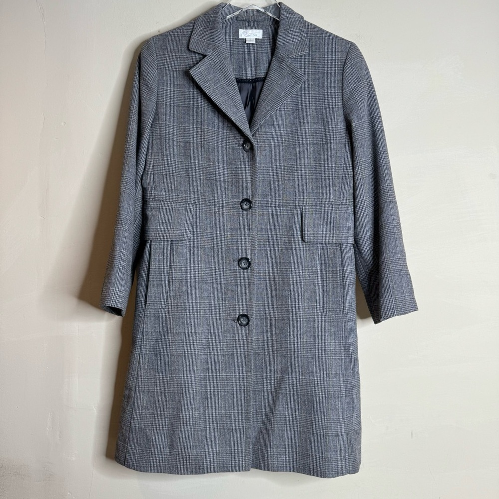 Robin Howe Womens long Blazer Jacket grey size 8